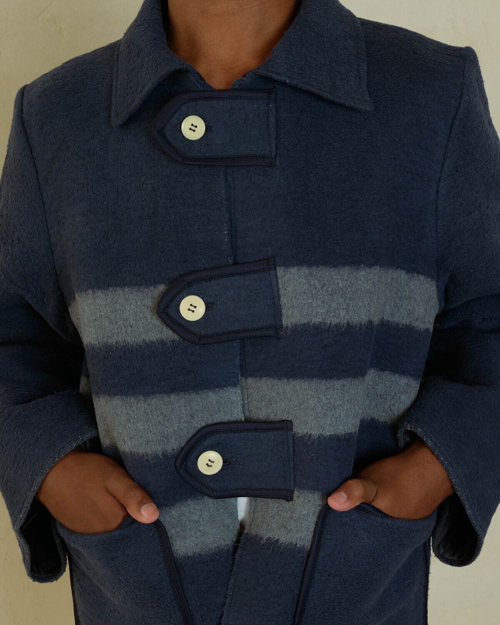 Куртка Soeurs с Полосами / Blue Stripes синяя