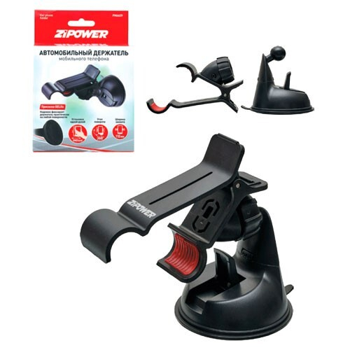 Держатель телефона на лоб. стекло (ZIPOWER)