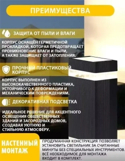 светильник уличный настенный Наружный светильник для стены. Влагозащищенность IP44