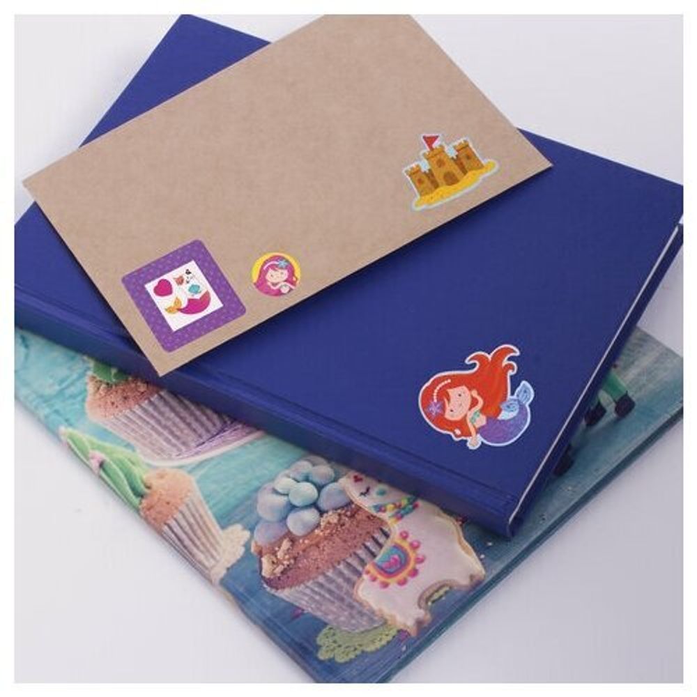 Альбом со сверкающими наклейками "Русалки", 4 листа, более 250 шт., склейка, ЮНЛАНДИЯ, 662697