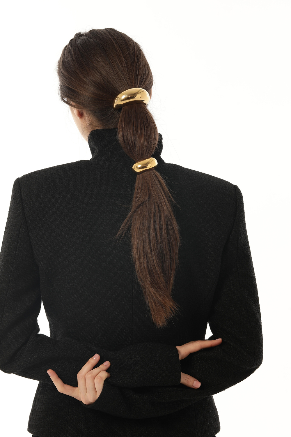 Резинка со вставкой большая, золото