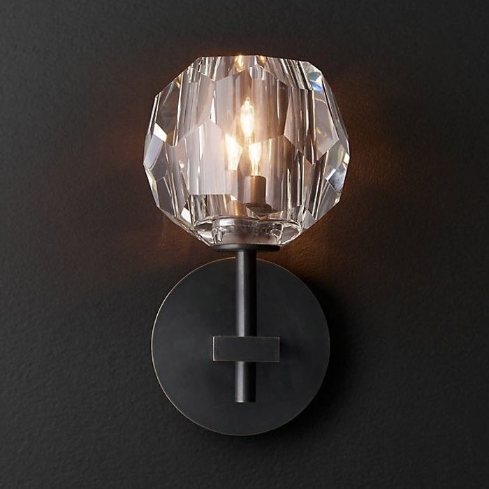 Бра Restoration Hardware Boule De Cristal Single Sconce Bronze