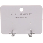 Серьги из гиппоалергенного металла со стразами «ПАЛУМНА», звезда, цвет золото и серебро, 1,3-dсм