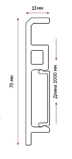 Плинтус из вспененного ПВХ Aberhof Luxe 1587 Дуб Янтарный 70х13х2000 мм