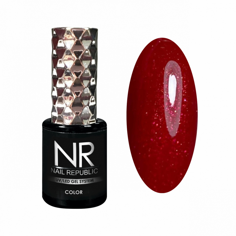 Nail Republic Гель-лак NR-453 Мерцающий красный, 10 мл