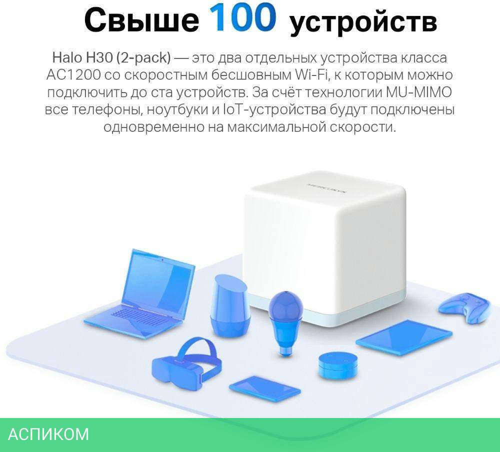 Wi-Fi система Mercusys Halo H30 2pk