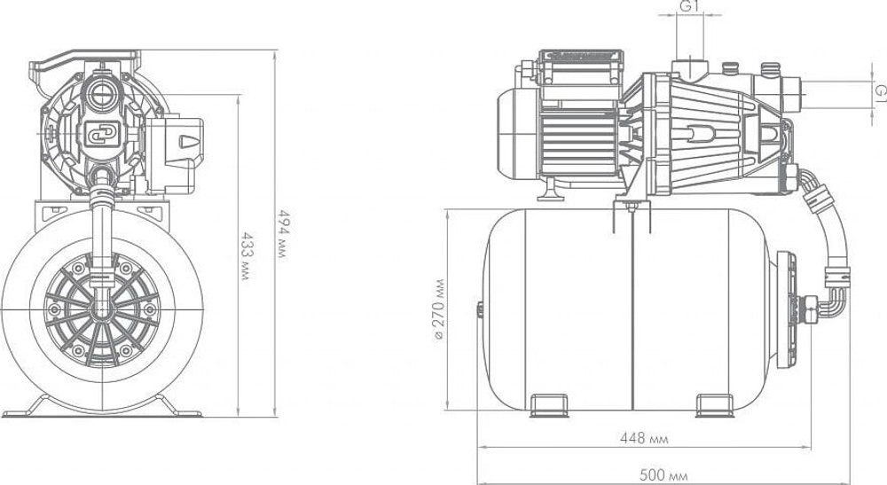 Установка для водоснабжения ДЖИЛЕКС ДЖАМБО 60/35 П24 (2.0) 3014
