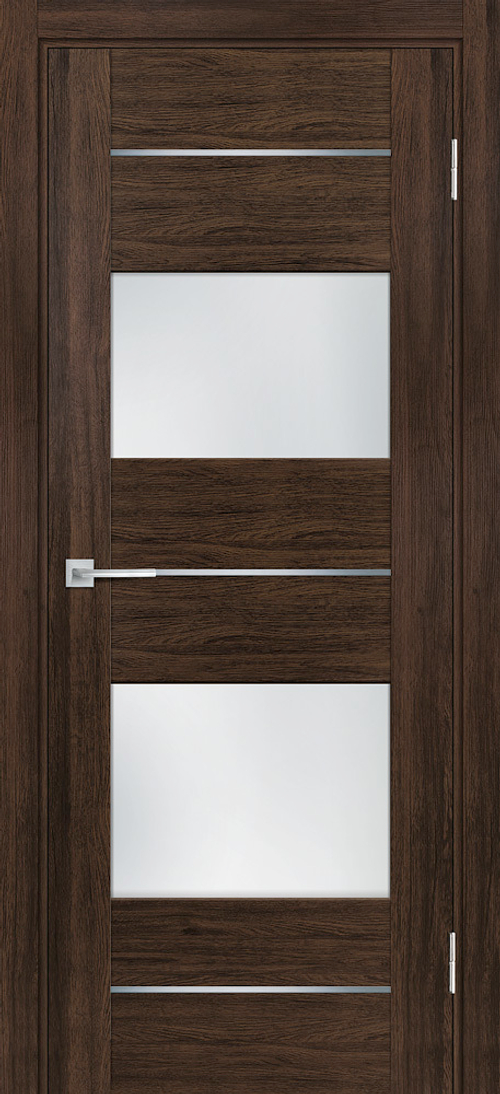 Дверь PSL-21 / Цвет Сан-ремо шоколад / белый сатинат / Двери PROFILO PORTE