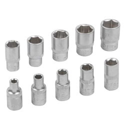 Набор головок 10пр., 1/4''(4-13мм),на пластиковом держателе Baum Auto##BaumAuto BM-2101-5