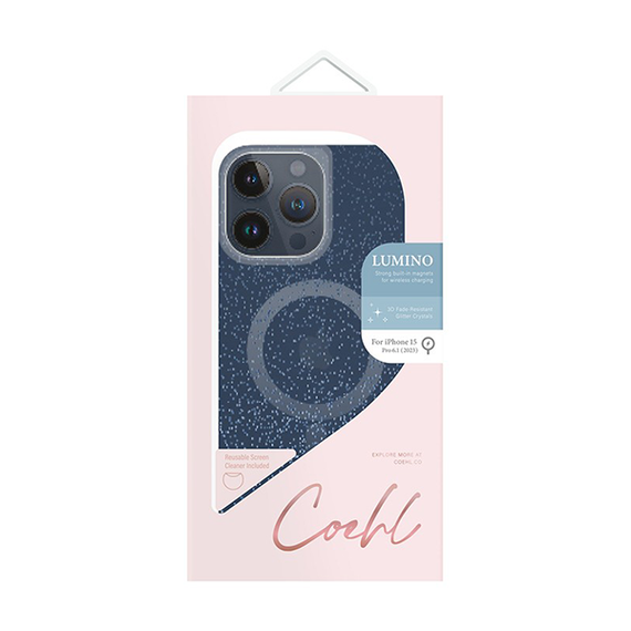 Чехол Uniq COEHL Lumino MagSafe для iPhone 15 Pro 6.1&quot; Prussian Blue (IP6.1P(2023)-LUMMBLU)