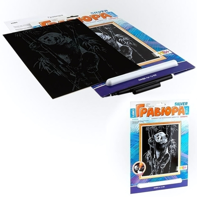 Гравюра серебро 18*24см "Панда" (Lori)