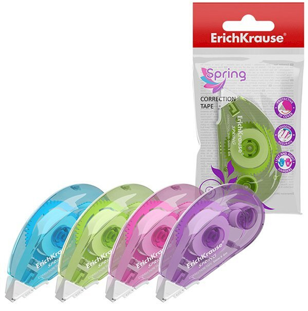 Лента корректирующая ErichKrause Spring, 5 мм х 6 м, 24 штуки