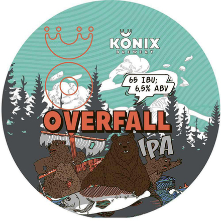 Пиво Коникс Оверфолл ИПА / Konix Overfall IPA 20л - кег