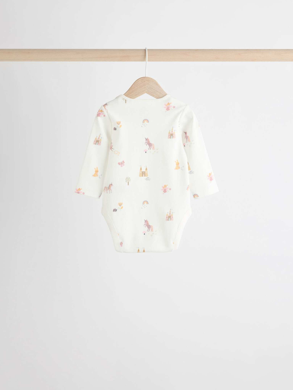 Боди с длинным рукавом для малышей Next N95-305, 5 шт., Белый, Розовый, Салатовый