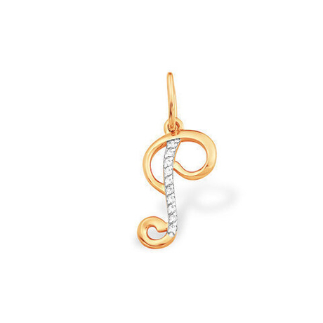 Подвеска из золота с фианитами