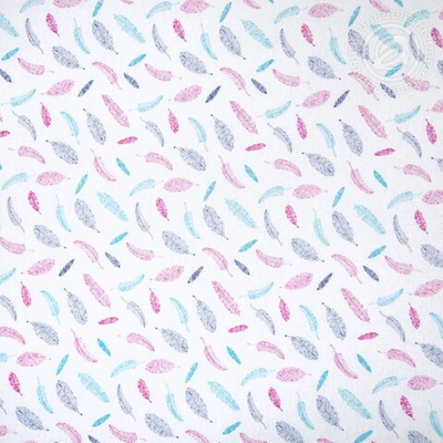 Трикотажная простыня на резинке 200*200*20"Перышко" 256 АРТПОСТЕЛЬ