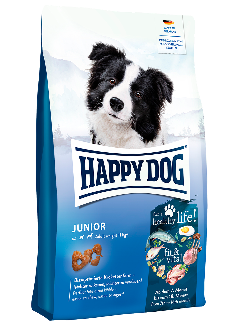 Happy Dog Junior Original - корм для юниоров средних и крупных пород (от 7 до 18 месяцев)