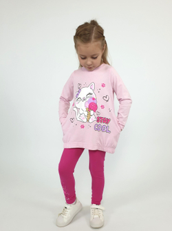 02-125-5 Комплект для девочки (джемпер+ лосины)