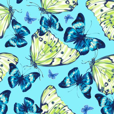 Загадочные бабочки (на мятном). Mystic Butterfly.
