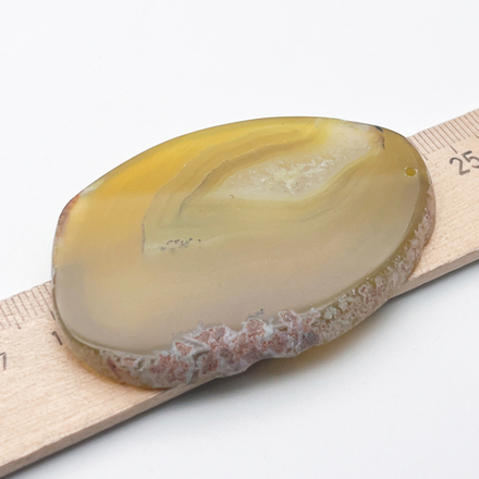 Срез агата тонированный, подвеска, размер 64*43 мм, цена за 1 шт