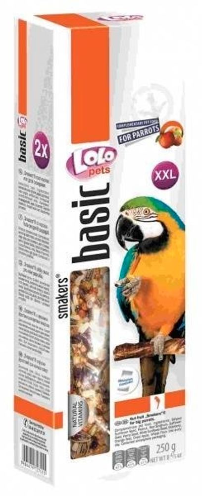 LoLo PETS Smakers для крупных попугаев с орехами и фруктами  XXL 250 гр