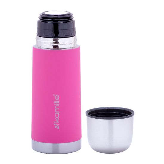 Термос 350 мл. из нержавеющей стали Kamille KM-2001 с прорезиненным покрытием