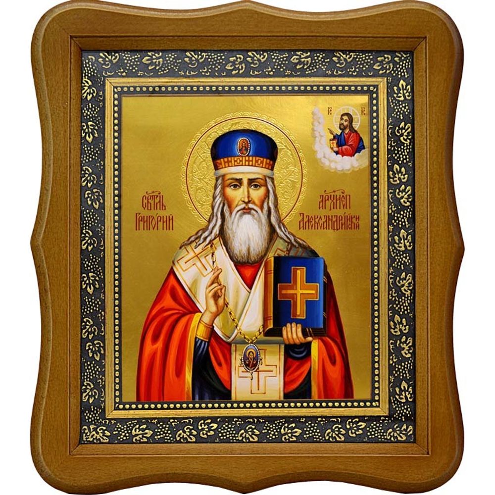 Григорий Александрийский, архиепископ святитель. Икона на холсте.