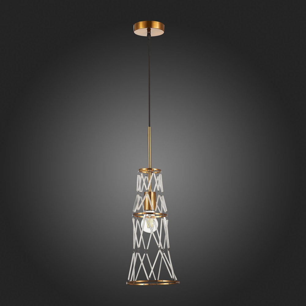 SL1016.203.01 Светильник подвесной ST-Luce Золотистый/Золотистый, Прозрачный E27 1*60W NARRIO