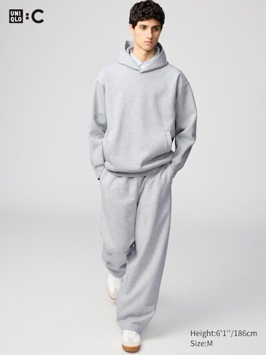 UNIQLO БРЮКИ ШИРОКОГО КРОЯ, СЕРЫЙ