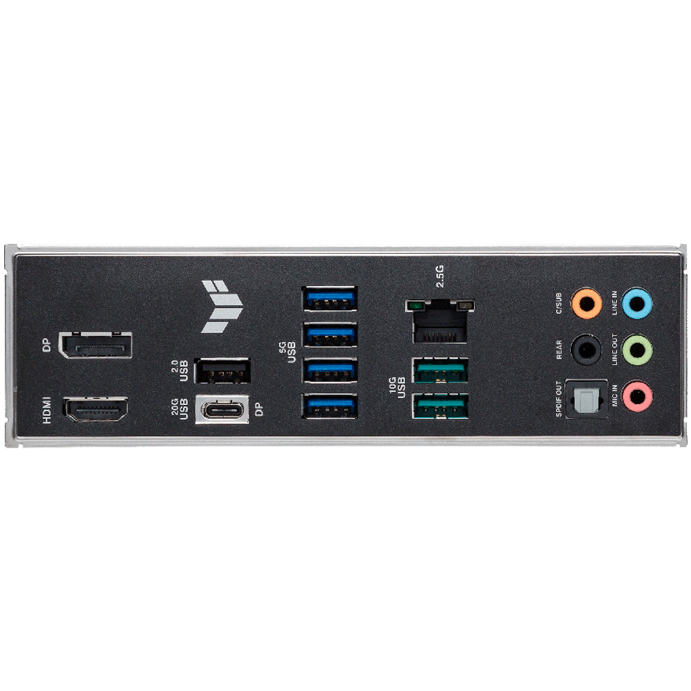 ASUS Main Board Desktop Intel B860 Chipset 4 x DIMM slots, max. 256GB, DDR5 1 x PCIe 5.0 x16 slot 1 x DisplayPort1 x HDMI port 1 x Wi-Fi Module 3 x M2 4 x SATA m-ATX