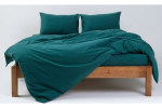 Постельное белье GoodNight Сатин Делюкс 2 сп. с евро (с нав. 50х70) изумруд