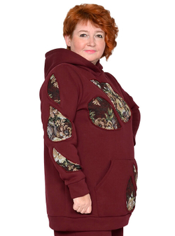 Толстовка из футера с начесом Любава