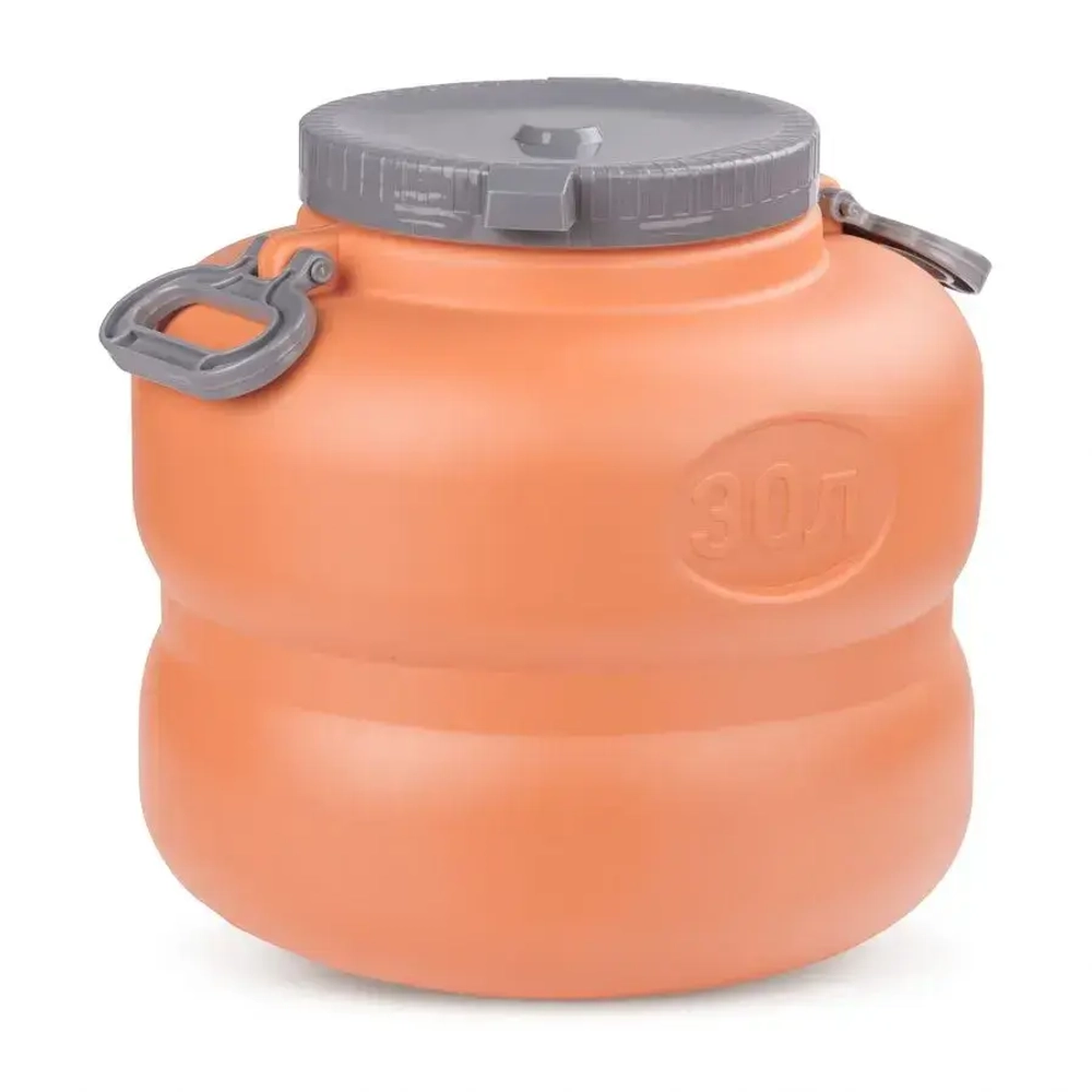 Канистра-бочка Байкал 30л (оранжево-серый) (комплект 6 шт)