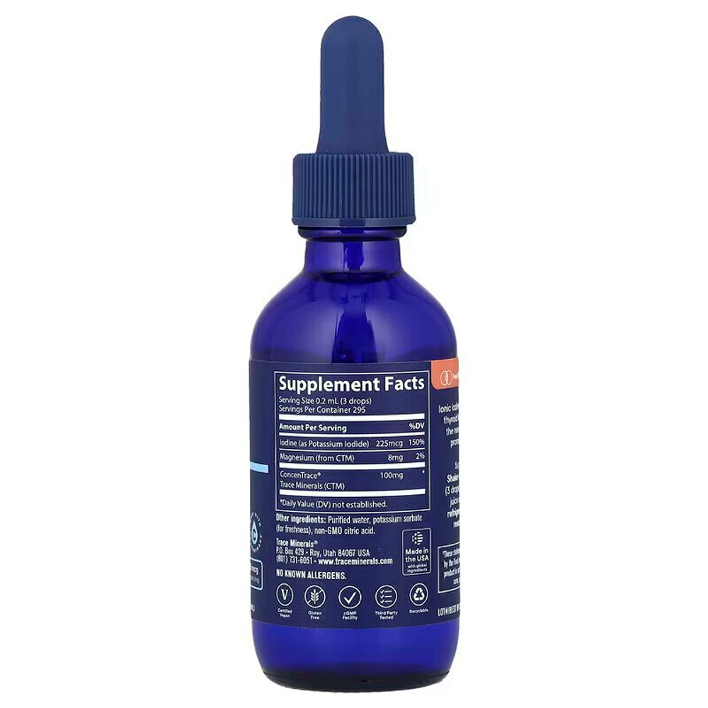 Trace Minerals Research - Iodine 225 mcg 60 ml
