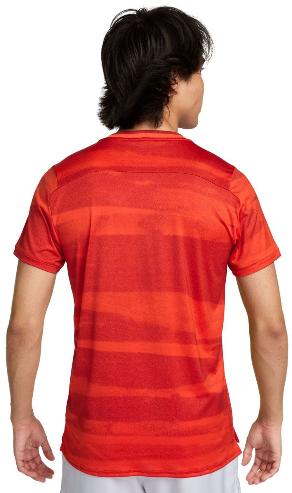 Мужская теннисная футболка Nike Court Advantage Dri-Fit Tennis Print - Оранжевый