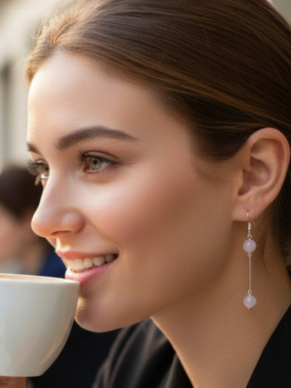 Серьги минимализм с палочкой