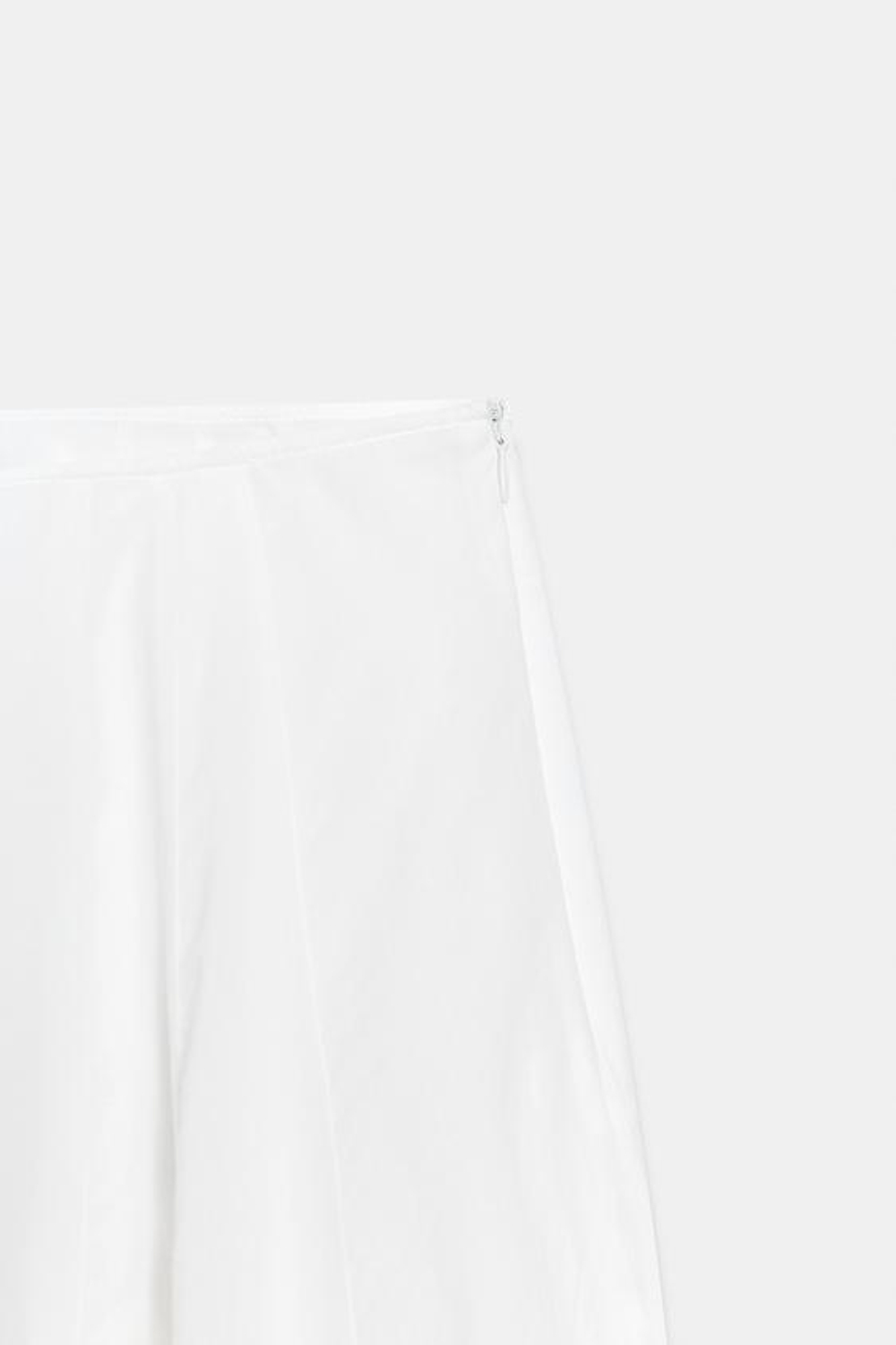 ZARA СТРУЯЩАЯСЯ ЮБКА АСИММЕТРИЧНОГО КРОЯ — ZW COLLECTION, БЕЛЫЙ