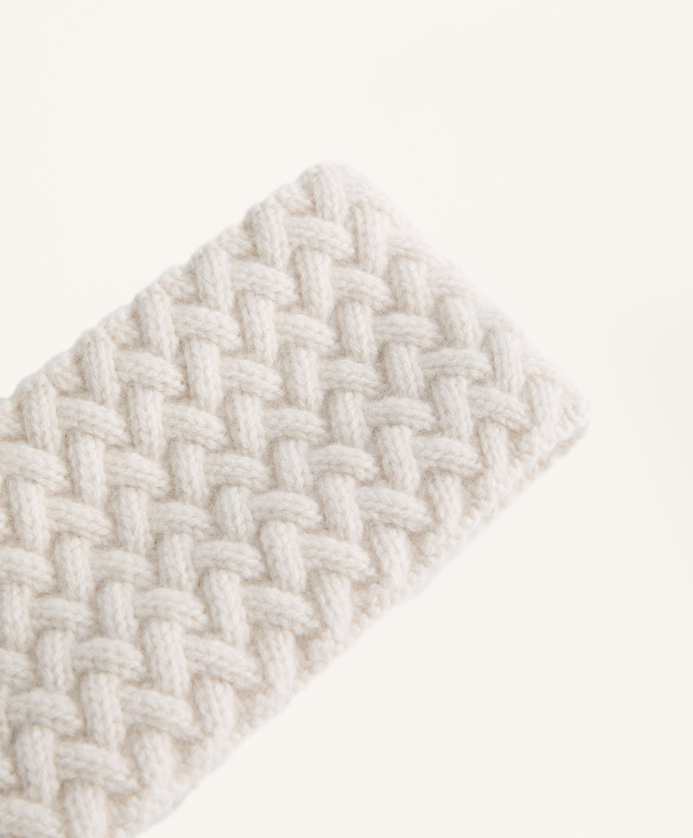 Oysho Повязка на голову 100% шерсть, экрю