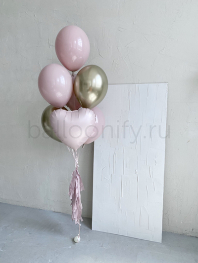 Фонтан шаров "Розовое сияние"