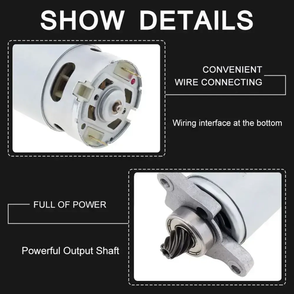 8 конические зубьев RS550 3000RPM DC 21V мотор Подходит для отвертки, бензопилы