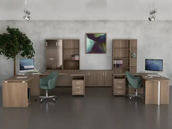 Офисная мебель Континент-Pro ясень шимо темный