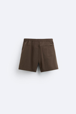 ZARA ПЛАВКИ КОРОТКИЕ, КОРИЧНЕВЫЙ