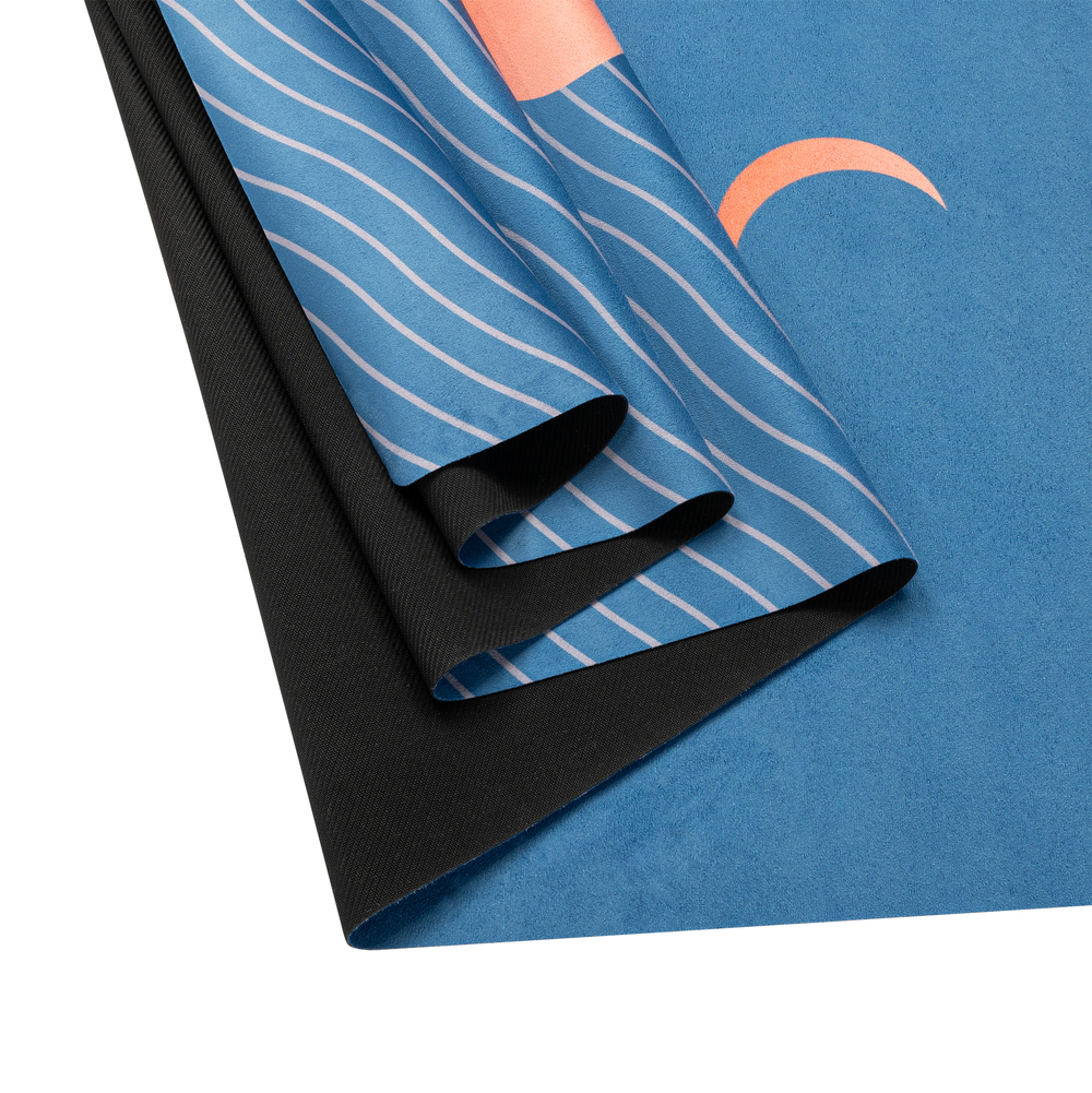 Тревел коврик для йоги Eclipse Blue 185*68*0,1 см из микрофибры и каучука (уценка)