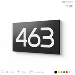 Номер на дверь 463, табличка на дверь для офиса, квартиры, кабинета, аудитории, склада, черная 120х70 мм, Айдентика Технолоджи