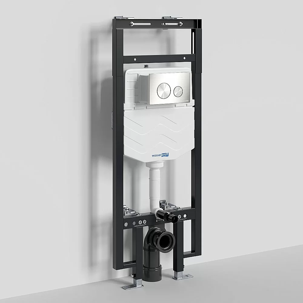 Инсталляция для унитаза WasserKraft Dinkel 58TLT.010.ME.BN02 с кнопкой никель