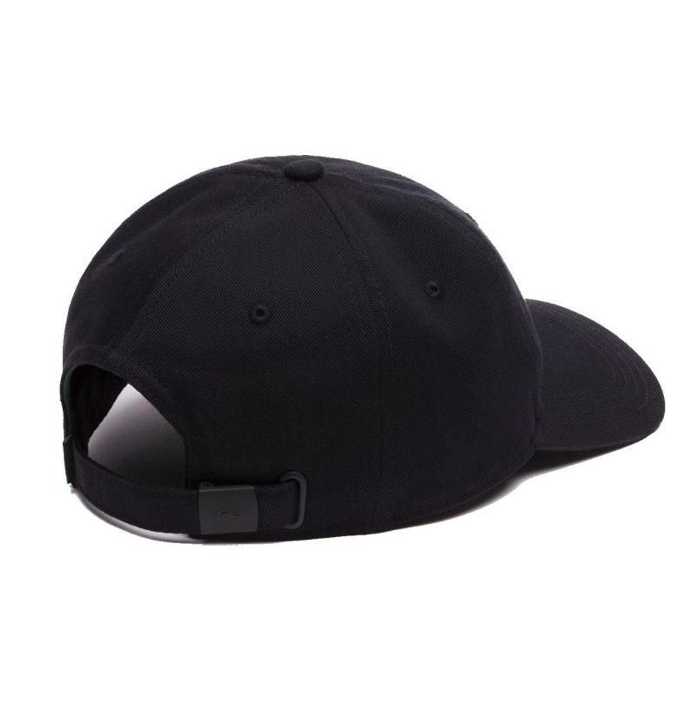 Теннисная кепка Lacoste Organic Cotton Twill Cap - black