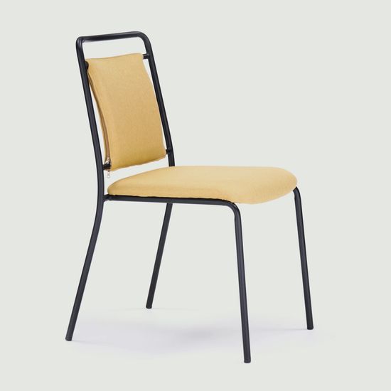 Стул металлический с мягким сиденьем и спинкой Sven песочный