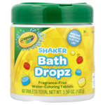 Crayola, Shaker Bath Dropz, для детей старше 3 лет, без отдушек, 60 таблеток, 102 г (3,59 унции)