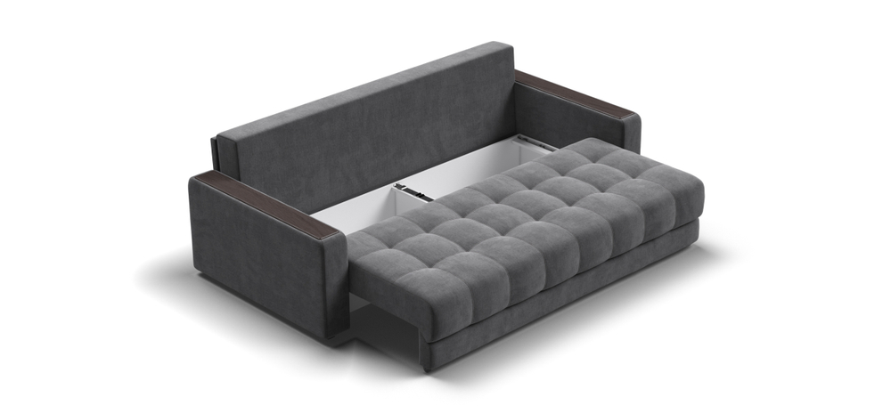 Диван Босс Велюр Монолит серый