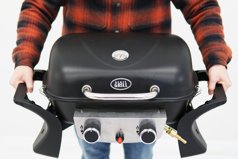 Портативный газовый гриль 2 горелки